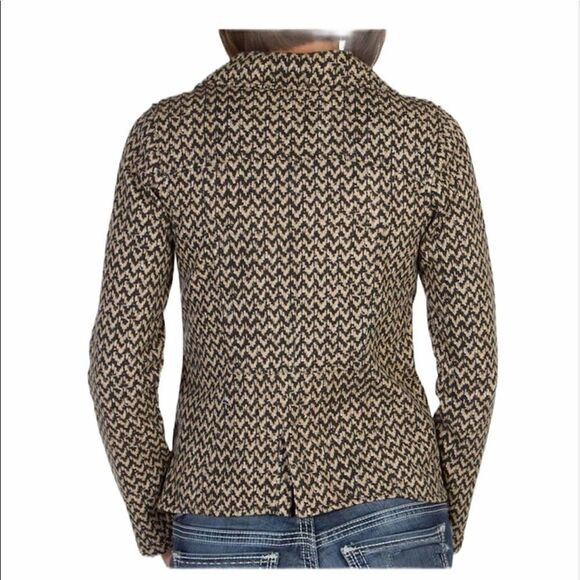 Hurley Winchester‎ Chevron Print Blazer Tan Small - Picture 5 of 16